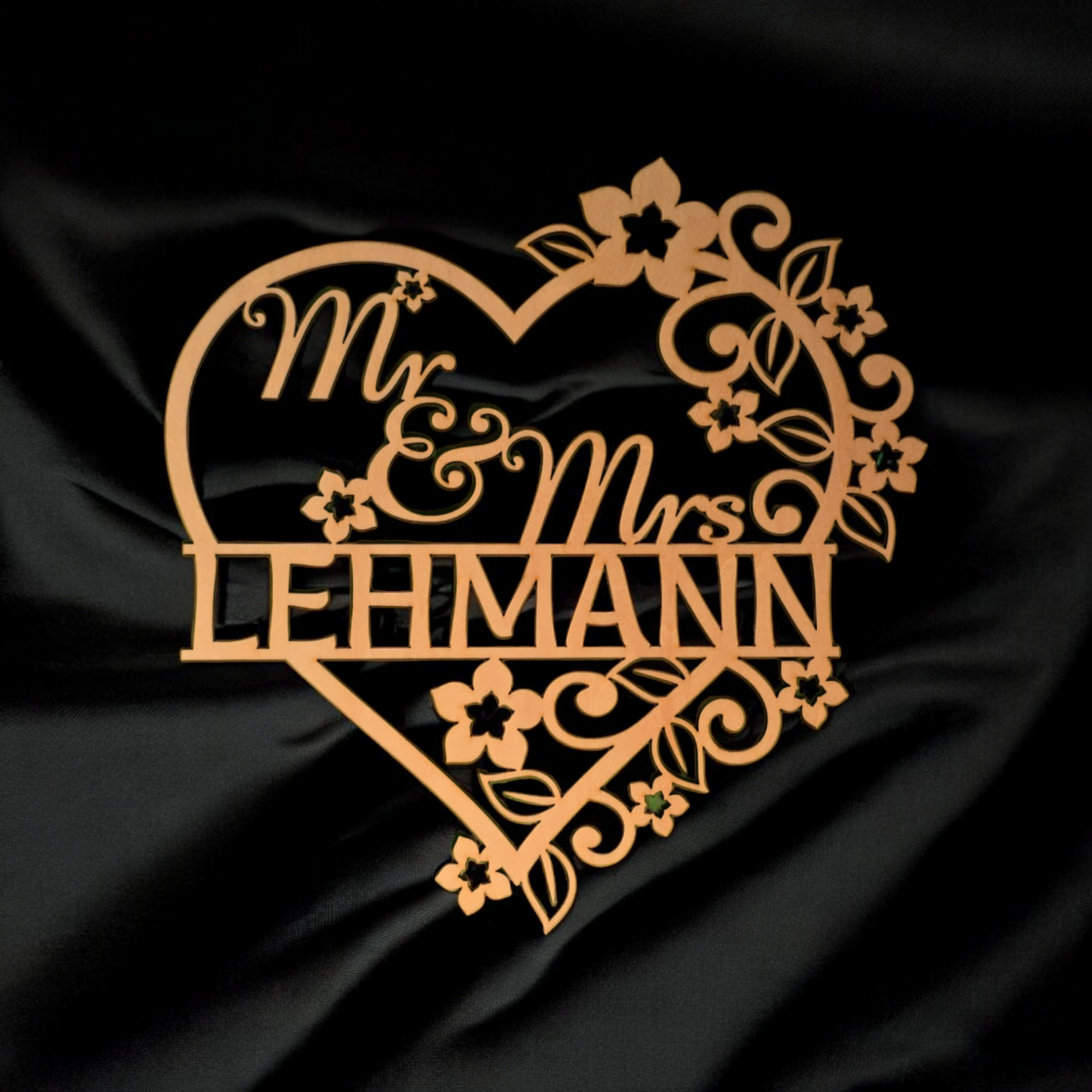 Holzschild - Mr & Mrs