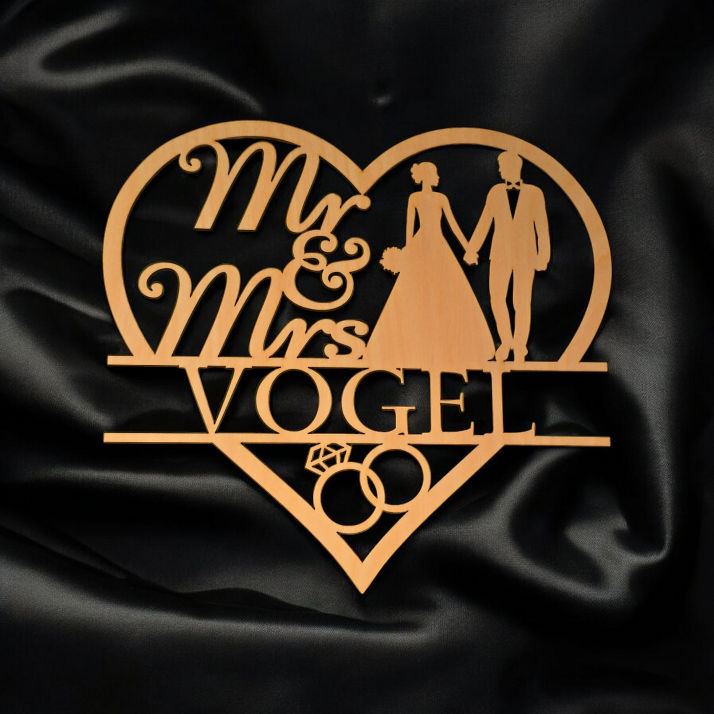 Holzschild - Mr & Mrs