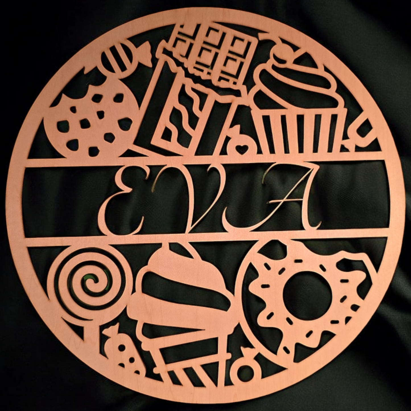 Holzschild - Süßigkeiten