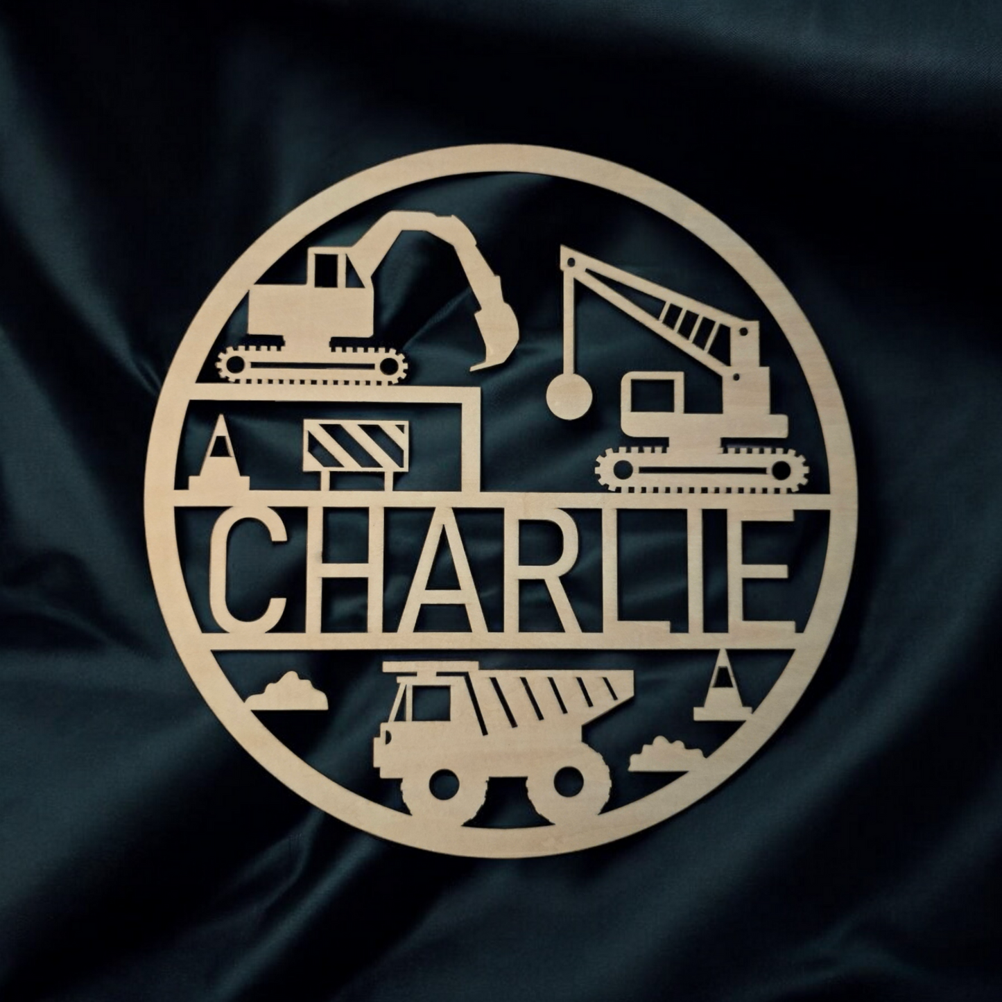 Holzschild - Baustelle