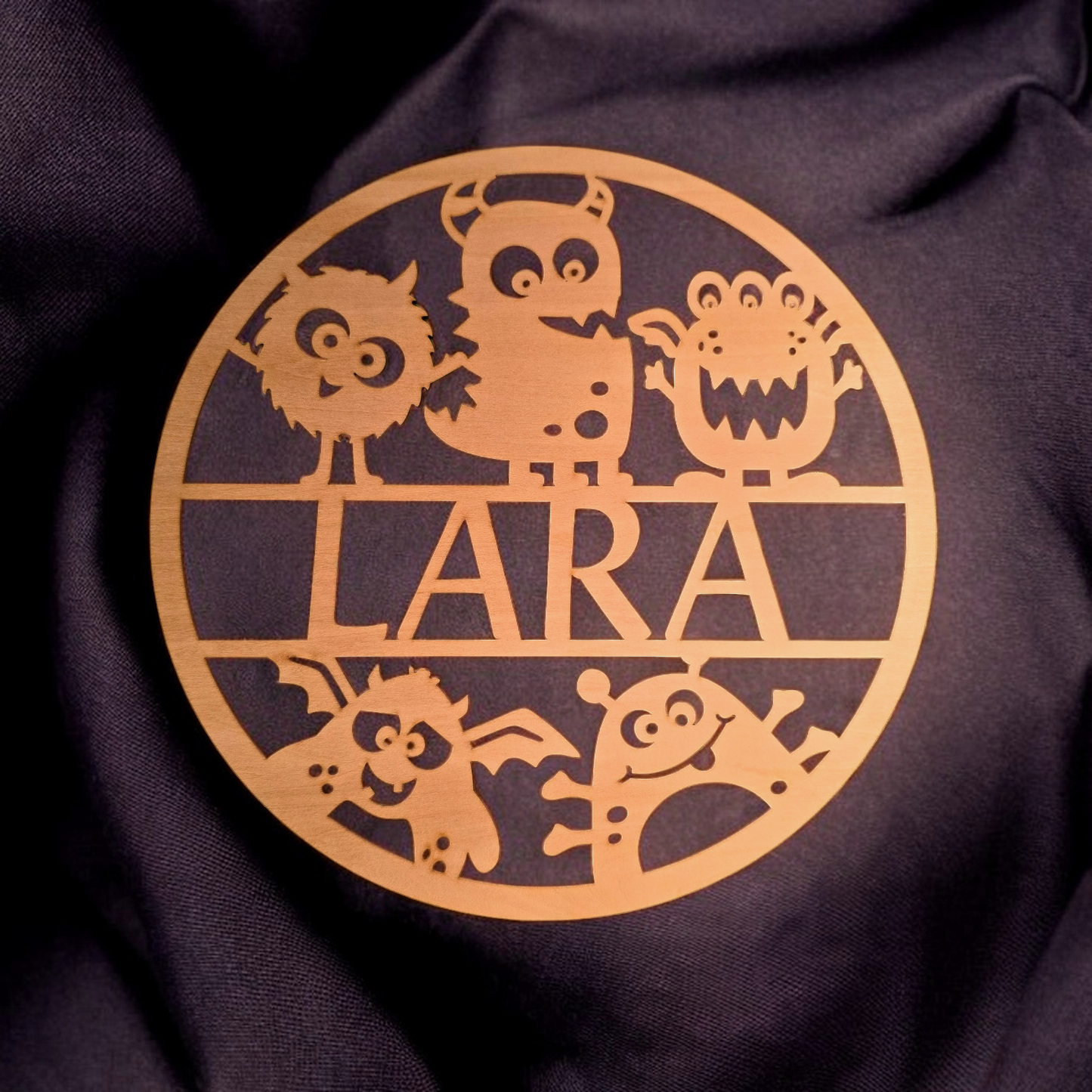 Holzschild - Monster