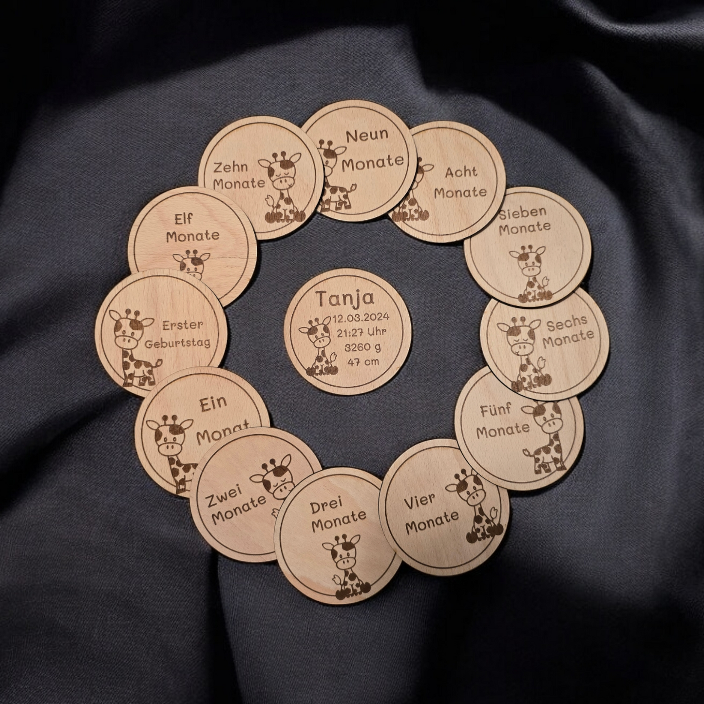 Meilensteinkarten - Giraffe