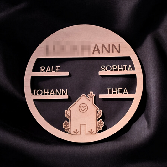 Holzschild - Familie