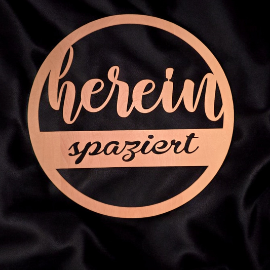 Holzschild - Herein spaziert