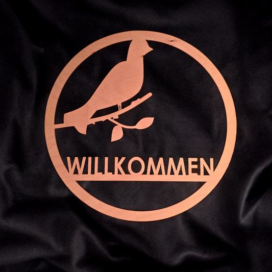 Holzschild - Willkommen