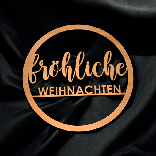 Holzschild - Fröhliche Weihnachten