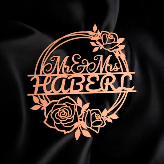 Holzschild - Mr & Mrs