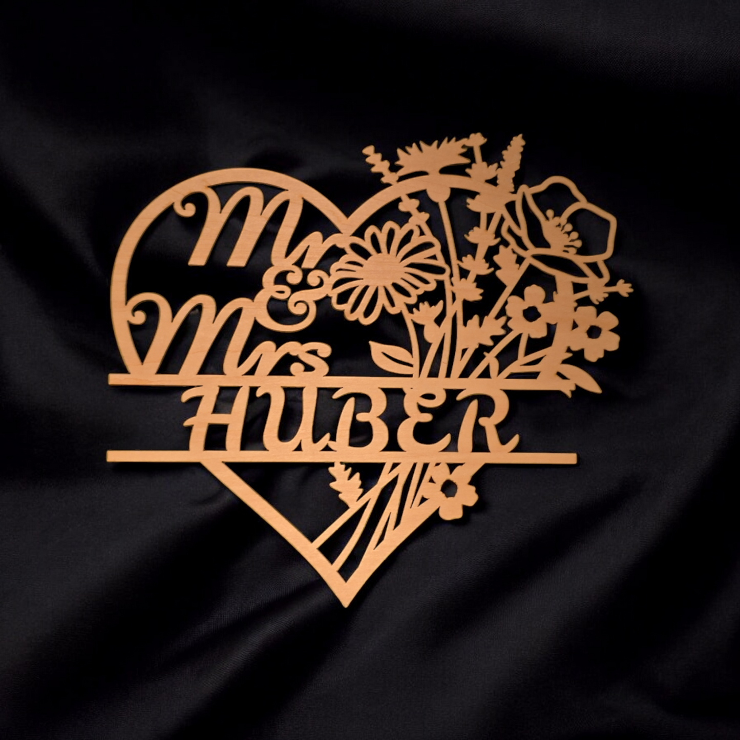 Holzschild - Mr & Mrs