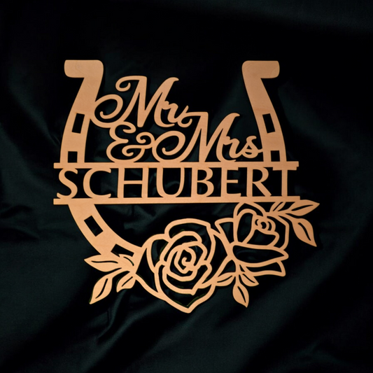 Holzschild - Mr & Mrs
