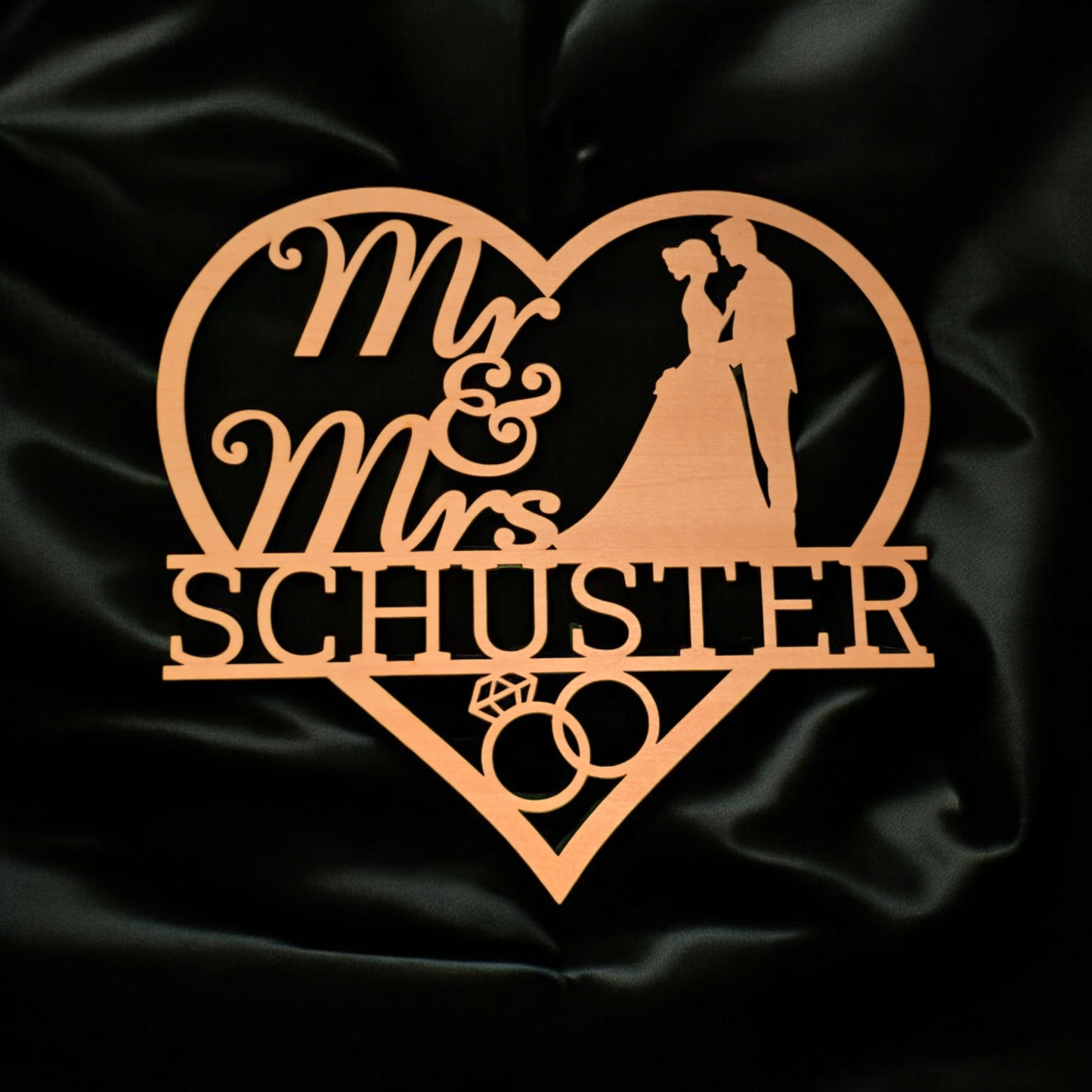 Holzschild - Mr & Mrs