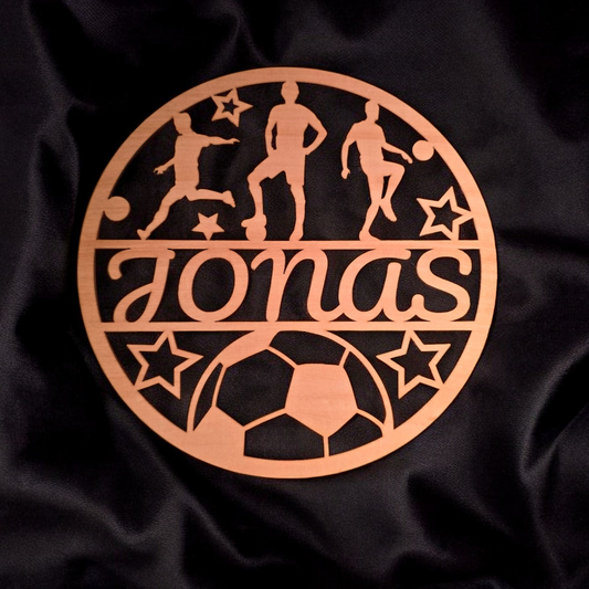 Holzschild - Fußball