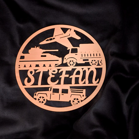 Holzschild - Militär