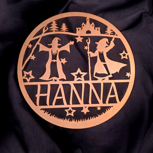 Holzschild - Zauberer