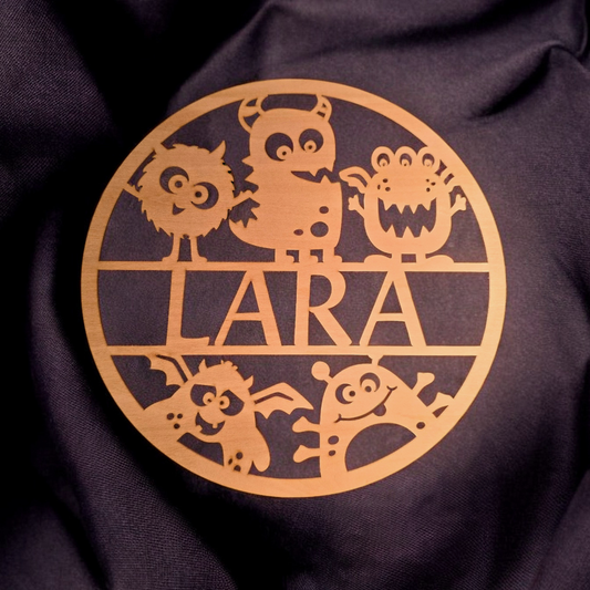 Holzschild - Monster