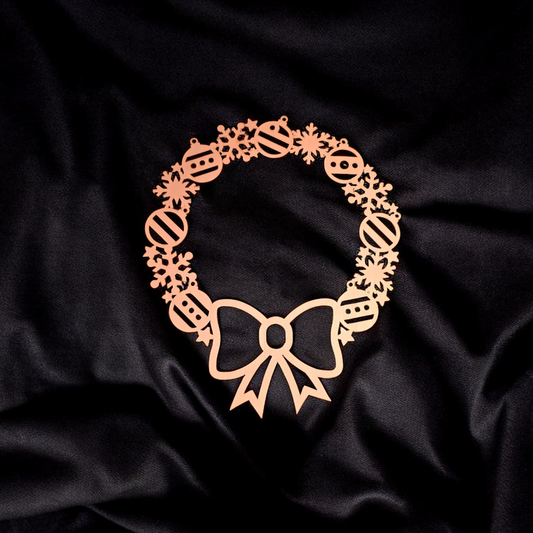 Holzschild - Weihnachtskranz